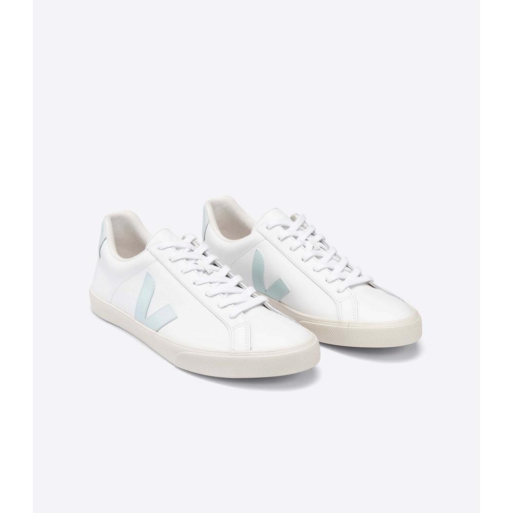 Veja ESPLAR LEATHER Sneakers Dames White/Blue | NL 609WNB